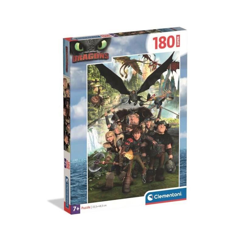 Puzzle CLEMENTONI Super Dragons - 180 pièces