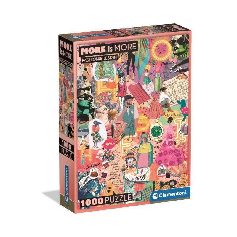 Puzzle CLEMENTONI Compact 1000 pièces - Plus c'est mieux - Mode & Design