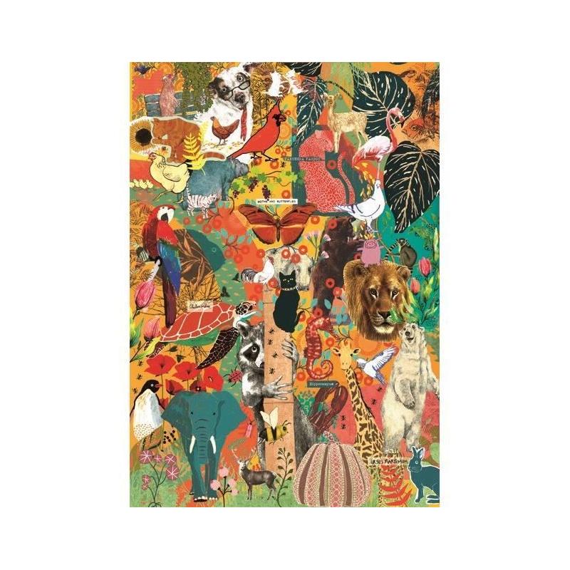 CLEMENTONI - Puzzle Compact 1000 pièces Animaux & Botanique