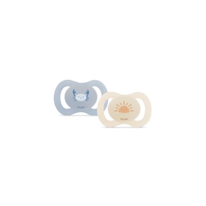 Sucettes anatomiques Dodie pour nouveau-nés - 0/2 mois - Format Crabe