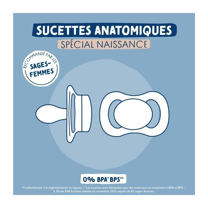 Sucettes anatomiques Dodie pour nouveau-nés - Tortue