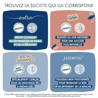 Sucettes anatomiques Dodie pour nouveau-nés - Tortue