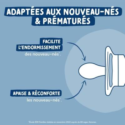Sucettes anatomiques Dodie pour bébés de 0/2 mois - Lot de 2 - Design pieuvre
