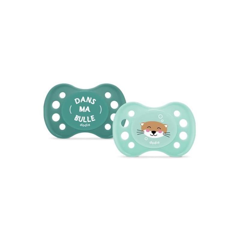 Lot de 2 sucettes anatomiques Dodie - Loutre, taille 0/6 mois