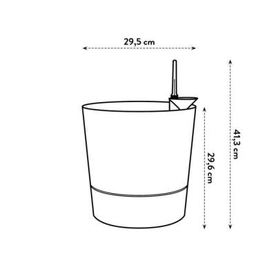 Pot de fleur Elho Plastique Carré Greensense Aqua Care Gris Charbon 29,5 x 29,5 x H 29,1 cm