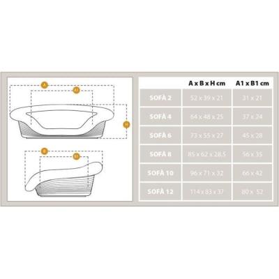 Corbeille FERPLAST SOFA 4 - Con coussin à motif 1