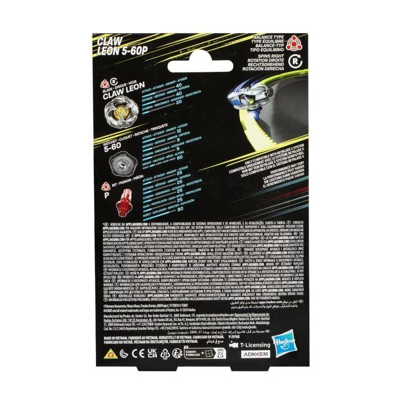 Pack de démarrage Beyblade X Claw Leon 5-60P - Toupie de compétition et lanceur
