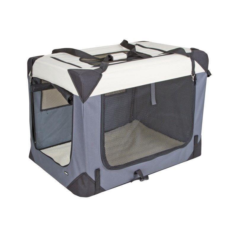 Boîte de transport KERBL JOURNEY - 81 x 58 x 58 cm - Gris / Beige