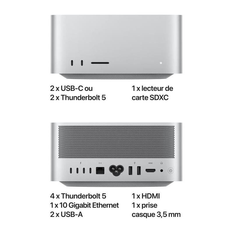 Mac Studio 512Go SSD - 36Go RAM - Puce M4 Max - CPU 32 coeurs - GPU 36 coeurs