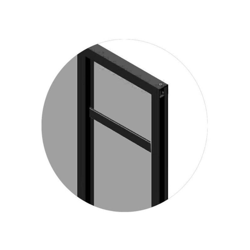 Kit verrière fixe OPTIMUM - Noir - H50 X L30 cm ?