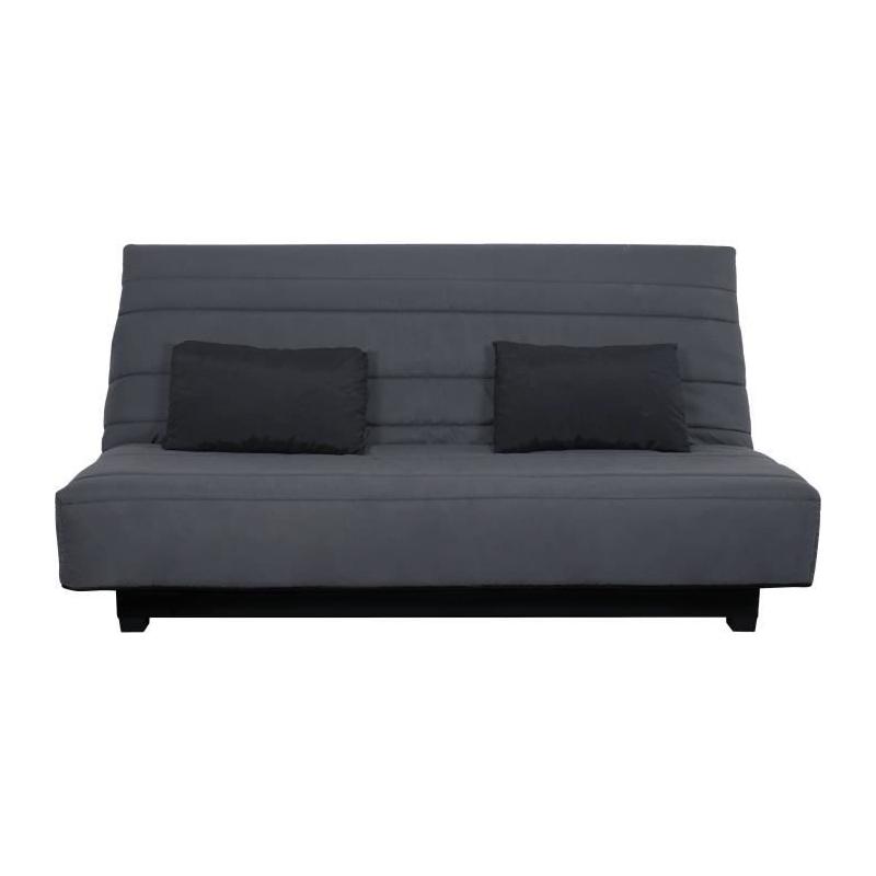 Banquette clic clac 2 places Gris - Confort et élégance