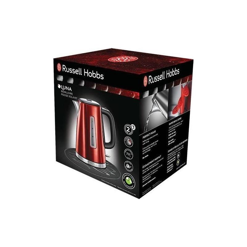 Bouilloire Electrique 1.7L Luna - RUSSELL HOBBS - Rouge vibrante