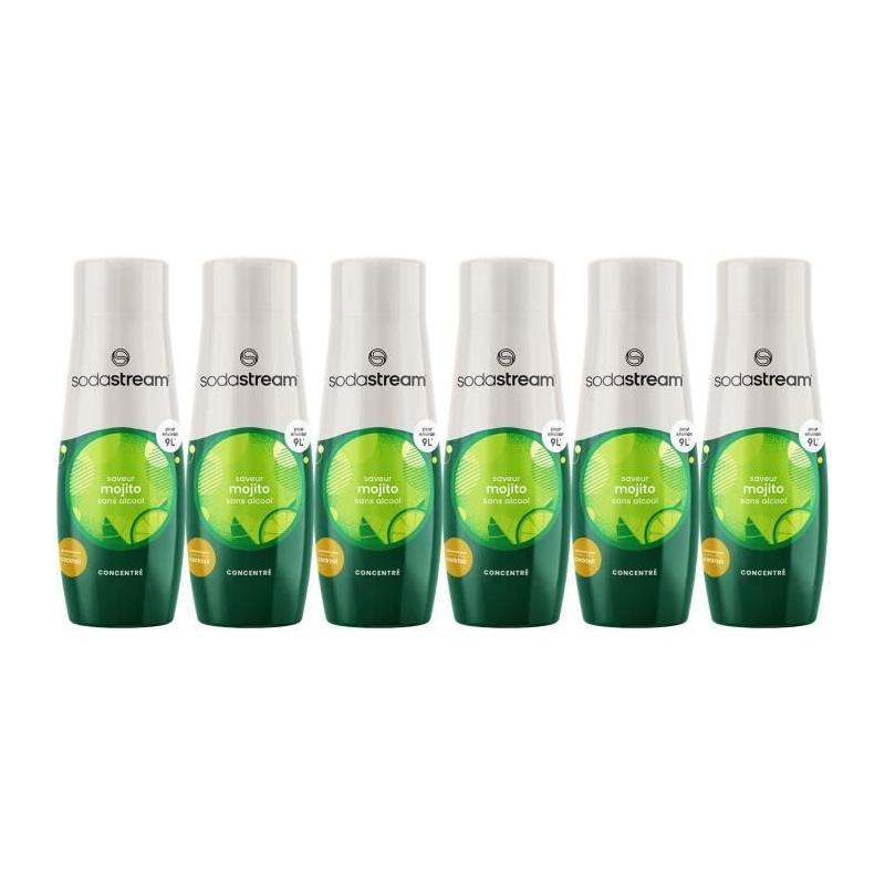 Concentrés SODASTREAM - Lot de 6 Mojito sans alcool - Jusqu'à 54L - 440ml
