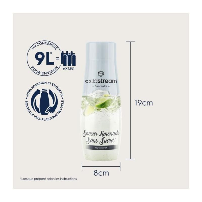 Concentrés SODASTREAM - Lot de 6 saveurs Limonade sans sucres - 440 ml