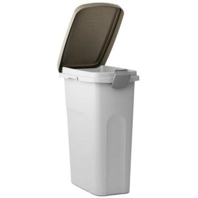 Boîte de rangement pour croquettes pour animaux - Brun/blanc - 15L