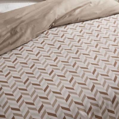 Parure de lit TODAY Crazy - Imprimé Graphique - 2 pers. - Beige