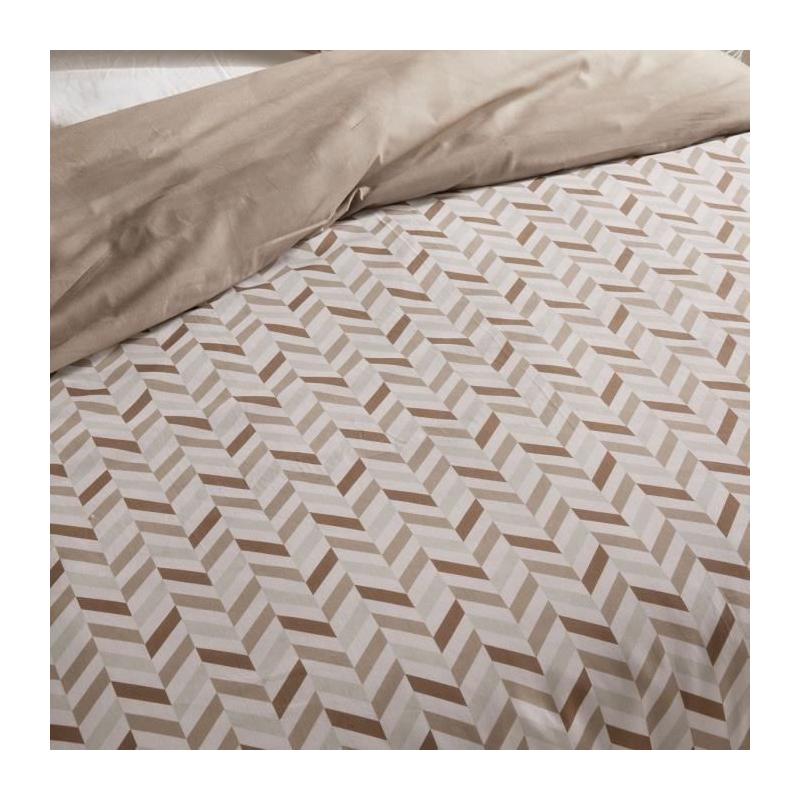 Parure de lit TODAY Crazy - Imprimé Graphique - 2 pers. - Beige