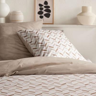 Parure de lit TODAY Crazy - Imprimé Graphique - 2 pers. - Beige