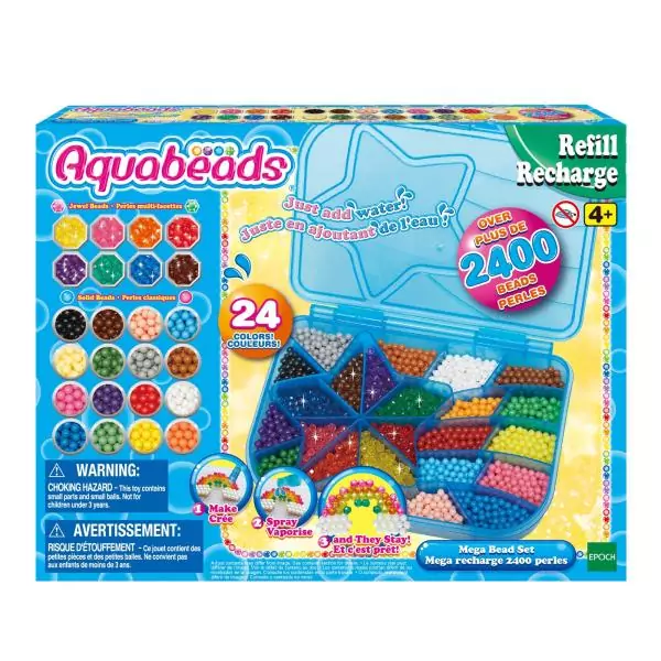Aquabeads La méga recharge 2400 perles