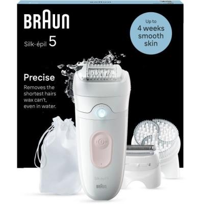 Epilateur électrique Braun Silk Epil 5 SE5-060 ROSE - Performant et compact