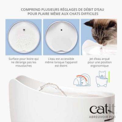 Fontaine à eau automatique pour chat Catit - 2,5 L - Vert