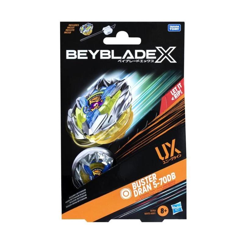 Beyblade X, Starter Pack Buster Dran 5-70DB UX avec toupie de type endurance de compétition et lanceur, des 8 ans