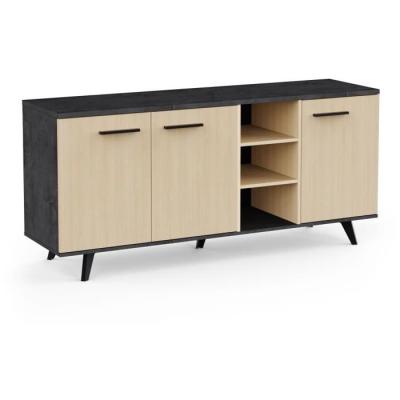 Enfilade Buffet KENT - Chene de fil / Sidewalk - Design Moderne
