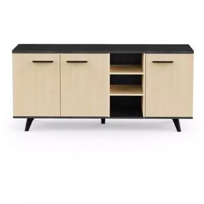 Enfilade Buffet KENT - Chene de fil / Sidewalk - Design Moderne Enfilade Buffet KENT - Chene de fil / Sidewalk - Design Moderne