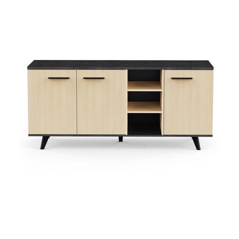 Enfilade Buffet KENT - Chene de fil / Sidewalk - Design Moderne