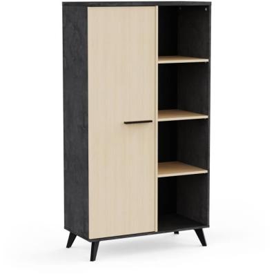 Buffet haut design KENT - Chene de fil / Sidewalk - 1 porte