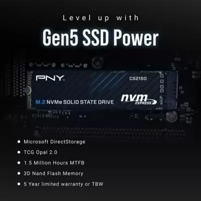 PNY - CS2150 1TB SSD interne M.2 - Compact et performant