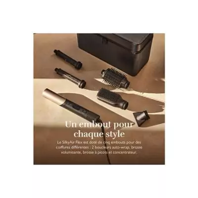 Sèche-cheveux Silk'n Silky Air Flex Noir-Or - 110000 tours/min - 5 accessoires