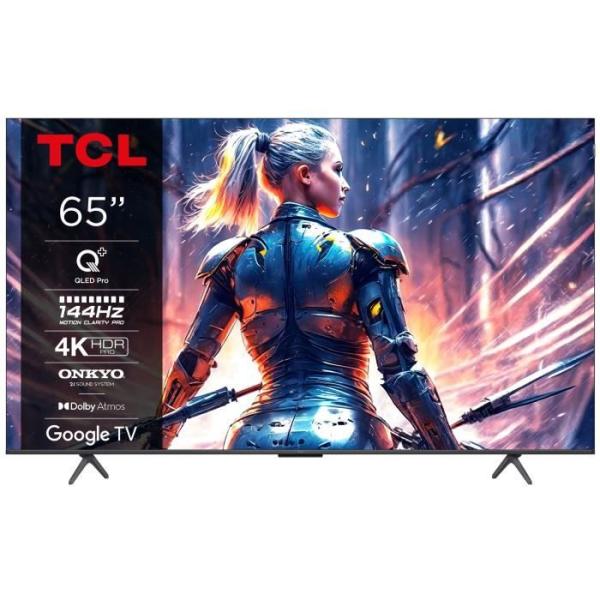 TCL 65C71B - TV QLED 65 (165 cm) - 4K 3840x2160 - 144Hz - HDR10+ - TV conecté Google TV - 4xHDMI 2.1