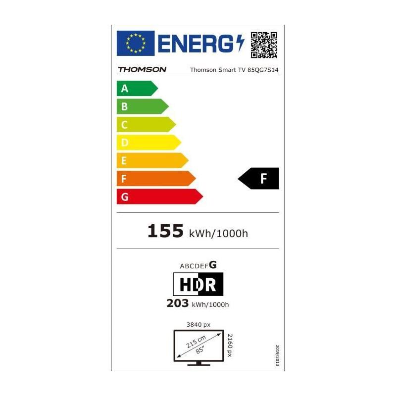 Téléviseur LED Thomson Pro 85QG7S14 215 cm 4K UHD 2024
