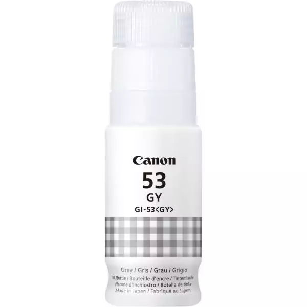 Bouteille d'encre - CANON - GI-53GY - Gris - Compatibilité PIXMA G650 et G550 - (4708C001)
