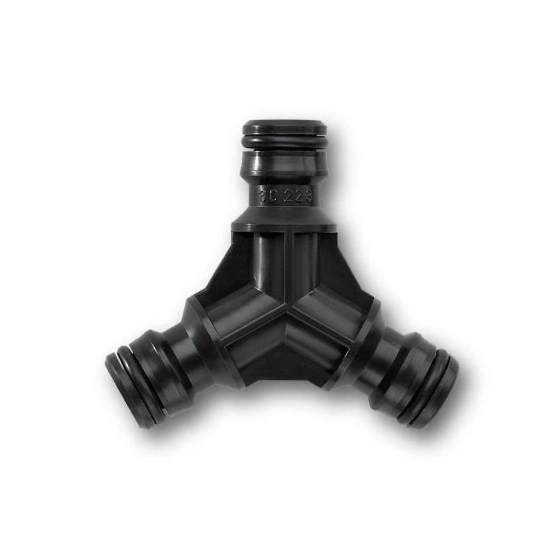Connecteur robuste 3 voies pour arrosage - Dimensions: 27,7x16,1x2,6 cm