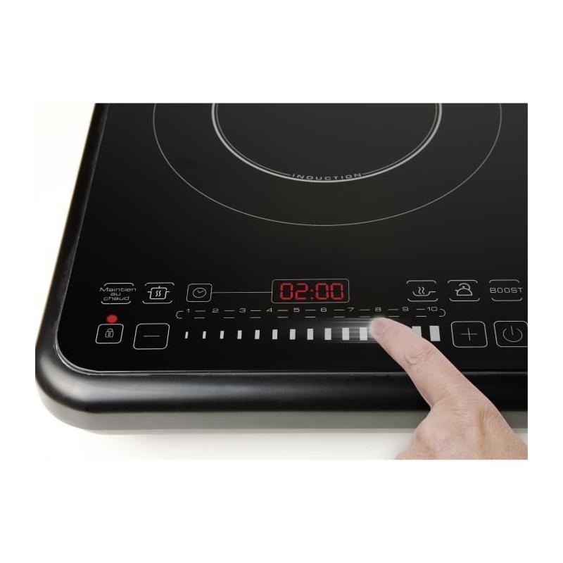Table de cuisson posable 2 foyers induction Noir