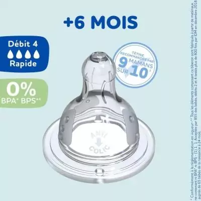 Lot de 4 tétines rondes DODIE Initiation - Débit 4 : idéal pour votre bébé Lot de 4 tétines rondes DODIE Initiation - Débit 4 : idéal pour votre bébé