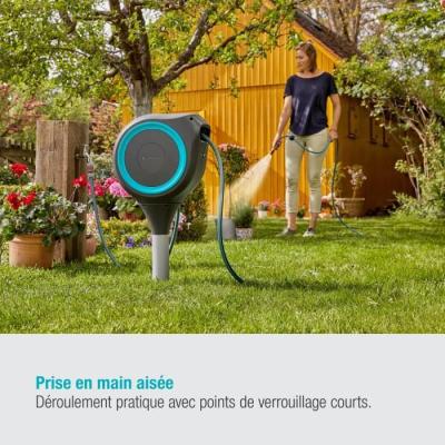 Dévidoir automatique sur pic RollUp S 15 m - GARDENA - Facilité d'enroulement