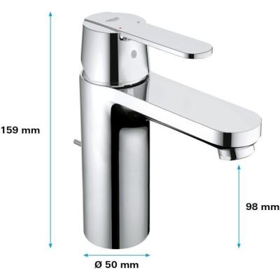 Robinet lavabo GROHE Get avec tirette de vidage et mousseur économie d'eau
