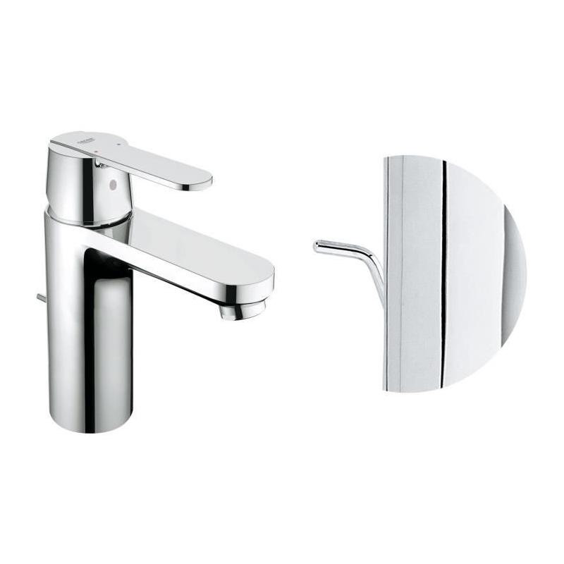 Robinet lavabo GROHE Get avec tirette de vidage et mousseur économie d'eau