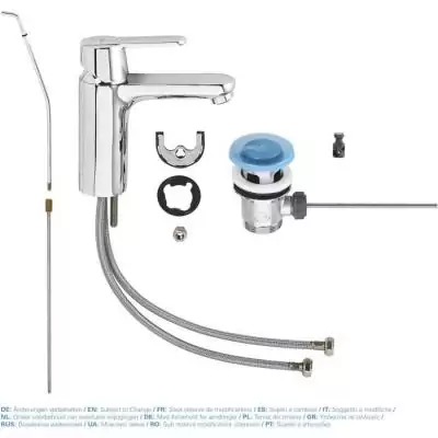 Robinet lavabo GROHE Get avec tirette de vidage et mousseur économie d'eau