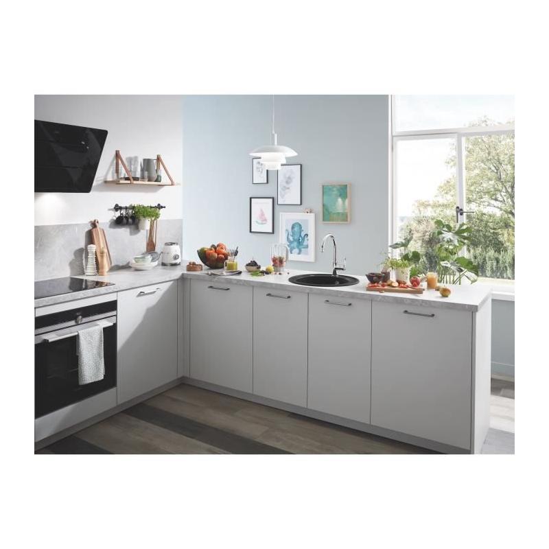 Evier GROHE K200 Noir - Design Rond - 1 bac