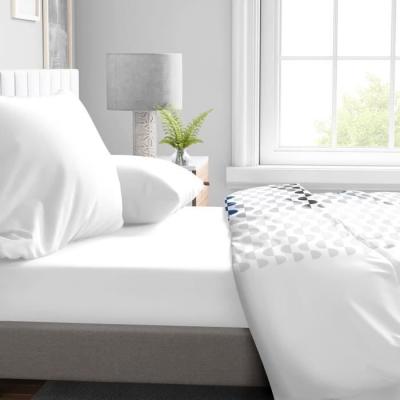 Drap housse en microfibre blanc - 140 x 190 cm - HOME LINGE PASSION