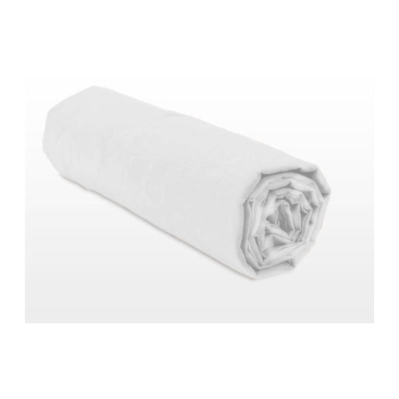 Drap Housse Microfibre Blanc - 160x200 + 30 cm - Linge de Maison Moderne