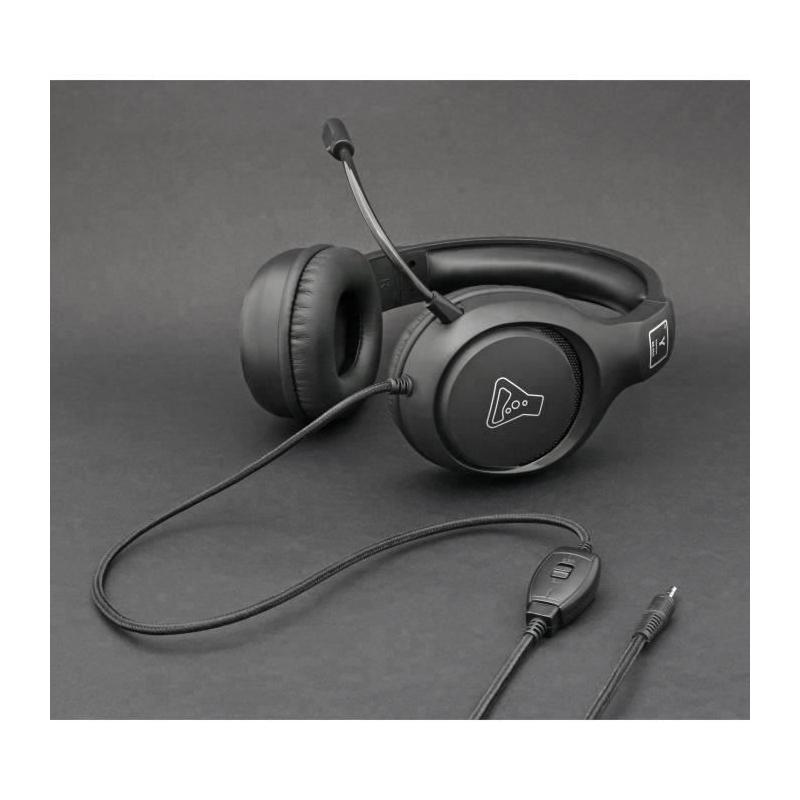 Casque Gamer Filaire The G-Lab KORP YTTRIUM - Microphone - Noir