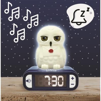 Réveil veilleuse digital Hedwige 3D lumineux et sonore