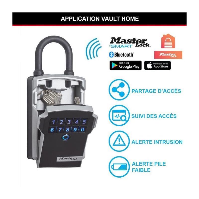 Boîte à Clé Connectée Master Lock - Bluetooth ou Combinaison - Sécurité COFFRE FORT
