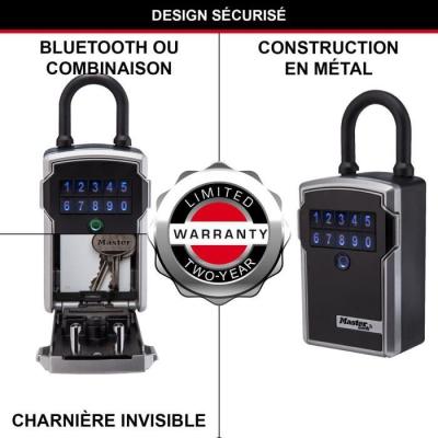 Boîte à Clé Connectée Master Lock - Bluetooth ou Combinaison - Sécurité COFFRE FORT