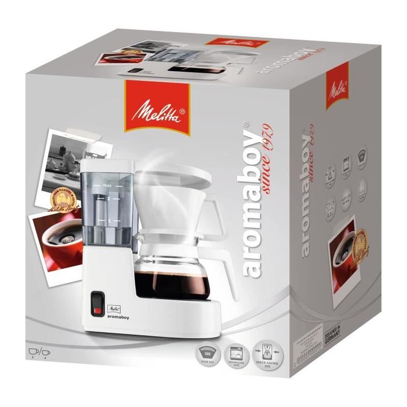 CAFETIÈRE MELITTA Aromaboy 1015-01 Blanc - Compacte et Puissante
